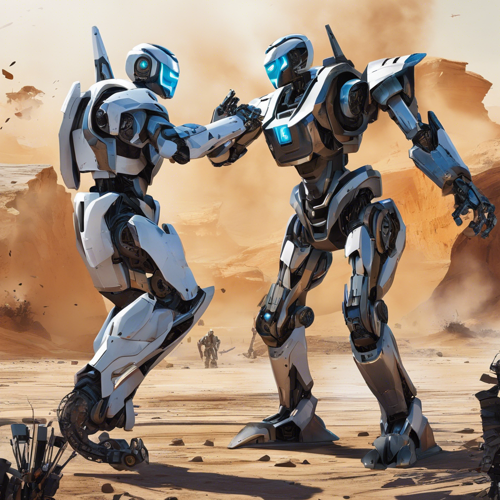 Humanoid robots fights
